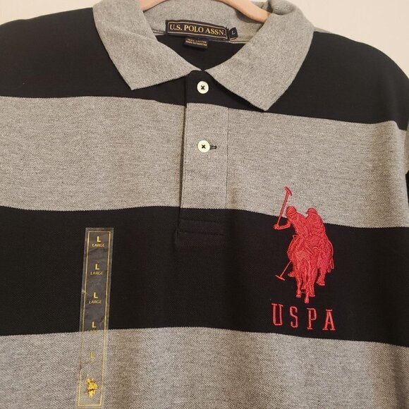 U.S Polo Assn. Striped short sleeve polo NWT - Picture 5 of 8
